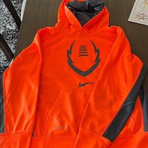 Nike Orange and Gray Hoodie